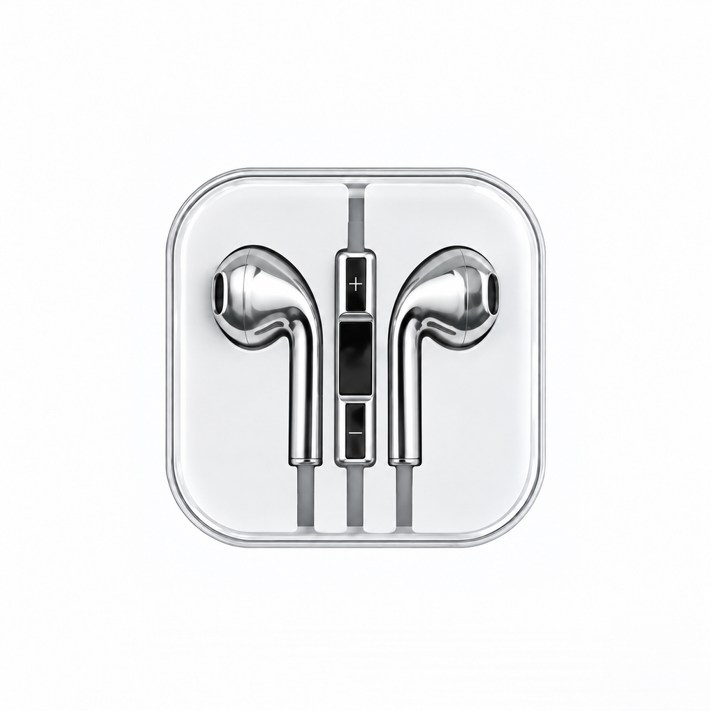 chrome wired earbuds