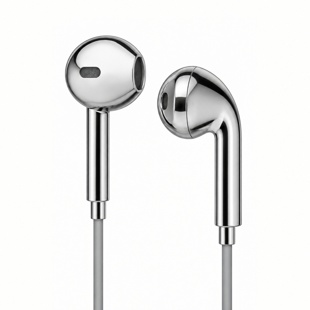 chrome wired earbuds